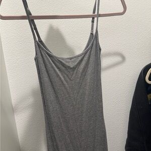 Skims Gray Women's Slim Slip Tank Dress - Classic Minimal